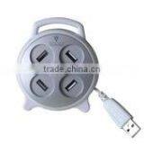 Clock Shaped Usb Hub PS-H121 With Hidden Cable