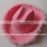 Feather Cowboy Hat