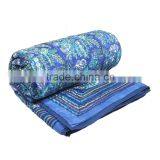 Indian Hand Block Printed Queen Size Quilt Sea Plantation thumbnail-1
