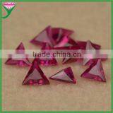 Wholesale Price 5# Triangle Shape Lab Created Corundum Ruby Gemstone thumbnail-3