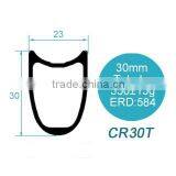 CBK 23mm Wide 30mm Deep 700c Carbon Bicycle Rim Tubular CR30T thumbnail-2