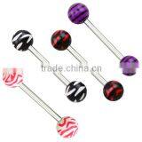 TR01062 Resin Printed Body Jewelry Fake Tongue Piercing thumbnail-1