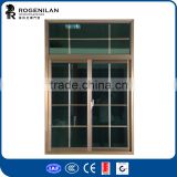 Rogenilan 76 series champagne color hot sale aluminum sliding window with double lazed