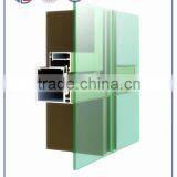 Champagne Electrophoresis XHQ138 Series Aluminium Profile For Invisible Curtain Wall thumbnail-1