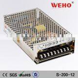 CE RoHS Approved Factory Outlet S Series 200w 12v dc Led Switching Power Supply