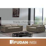 Contemporary buffalo leather sectional sofa in China