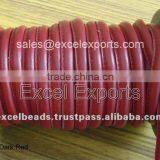 Stitched Lamb Skin Leather Cords Red