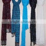 Lycra vicose lurex scarves