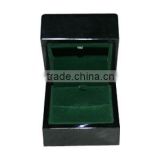 custom wooden jewelry boxes packaging black box inside green velvet
