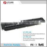 LY-PP6-05 China Manufacturer Cat6 UTP 48 Port Network Patch Panel