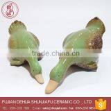 Creative cute green ceramic duck garden decoration statue