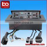 Conference Hidden Socket for Zinc Alloy Material Desktop/Tabletop Pop Up Power Socket With HDMI/USB Cables Connector thumbnail-4