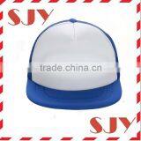 Adjustable Blank Wholesale Flat Brim Mesh Trucker Cap thumbnail-3