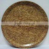 Anti-Slip Round Wooden Serving Tray, Wooden Tray, Serving Tray, Food Tray, Non-Slip Tray, Tray, Brown Tray