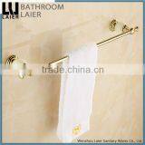 Huge Stock of Quality Brass And Stone Gold Finishing Bathroom Accessories Wall Mounted Single Towel Bar thumbnail-1