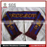 Fashion Soccer Scarf, Jacquard Knitted Soccer Sacrf