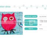 2016 New Design Small MOQ Owl Look 100% Polyester Microfiber Minky Comforting Blanket For Baby Christmas Gift SHB150924001 thumbnail-2