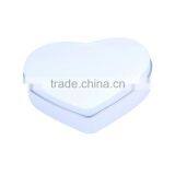 White Heart Shape Tin Box