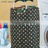 Polka Dot Jumbo Clothing Hamper - Helps Carry Heavy Loads thumbnail-2