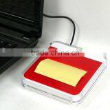 Funny Unique Design Square Shape 4 in 1 USB Hub With Memo Stick Stand USB Hub USB Notepaper Box thumbnail-5