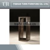 Modern Travertine design marble top wooden flower stand