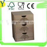 Wood Box With Drawers, Wood Chest Box With Drawers thumbnail-1