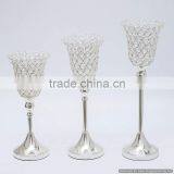 Silver Plated Crystal Votive Candle Holder thumbnail-1