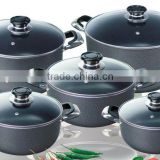 10pcs induction spraying plastics soup pot non-stick cookware sets kitchenware set cooking pot die casting aluminum cookware