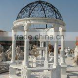 Cheap Natural Stone White Used Marble Garden Gazebo for Sale thumbnail-2