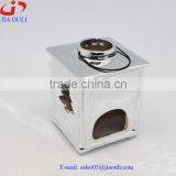 Plating Silver Square Ceramic Hollowed-out Hanging Lantern, Candle Lantern thumbnail-2