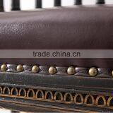 Classic Elegant Regina British Style Square Back Carving Leather Armchair With Distressed Brown Painting BF12-03294a thumbnail-6
