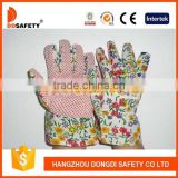 DDSAFETY 2017 Cheap Cotton With Dots Kid Garden Gloves