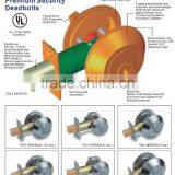 Security Single Double Cylinder Residential Hotel Heavy Duty Ansi Grade 2 Privacy Deadbolt Door Lock thumbnail-2