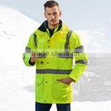 Polyester Fabric With PVC Coating High Visibility Reflective Rain Coat thumbnail-4