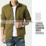 2017 Men's Spring Coat Cotton Wool Fleece Jacket/zip up Hoodie thumbnail-1