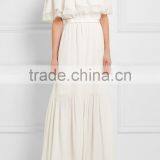 Elegant Bohemian Ball Gown Wedding Bridal Gown Lace-trimmed Off-the-shoulder Dresses Evening Party Dress 2016 HSD5492 thumbnail-2