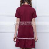 Children's College Skirt 2017 Summer School Girls Navy Style Short Sleeved Custom Dress thumbnail-5