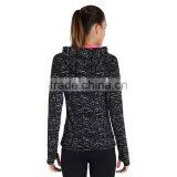 China Suppliers Sport Coat With Hooded Soft Cotton Women's Yoga Wear Comfortable thumbnail-6
