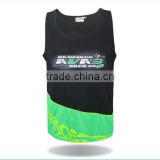 100%polyester dry fit sport singlet ,china factory customed t-shirt