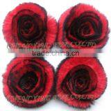 CX-A-37 Genuine Rex Rabbit Fur Flower Brooch Pin thumbnail-1
