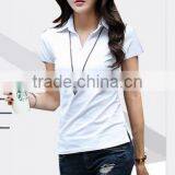 China Wholesale Professional New Product Custom Cotton Women Short Sleeve Polo Shirt thumbnail-2