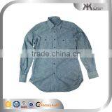 2016 New Design Light Blue Cotton Denim Casual Shirts for Men thumbnail-1