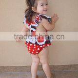 New Summer Hot Baby Girl Clothes Lace Kids Organic Romper Baby Clothing Set thumbnail-2