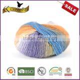 Nm 3.5 Rainbow Color Soft Feeling Wool/nylon Blend Yarn for Hand Knitting With Good Quality thumbnail-1