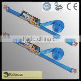 Rope Ratchet Tie Down Cam Buckle Cargo Lashing With Hooks and Rings Best Price Made by PES or PP thumbnail-3