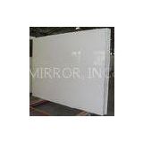 Decorative 3mm - 6mm Lacquered Glass Pure White Beige For Feature Walls / Wardrobes
