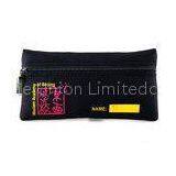 OEM Fancy Black Color Large Printing Neoprene Pencil Case with zipper / Pouch for women
