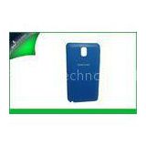 Blue Mobile Phone Leather Cases Samsung Galaxy Note 3 Battery Cover , Preview Function