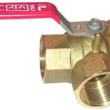 3WL / 3WT PN25 Threaded M / F Brass Ball Valve Full Bore Chrome-plate Ball