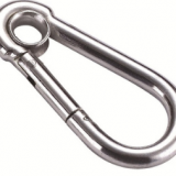 High Polished Metal Carabiner Hook Spring Snap Hook With Screw Lock thumbnail-4